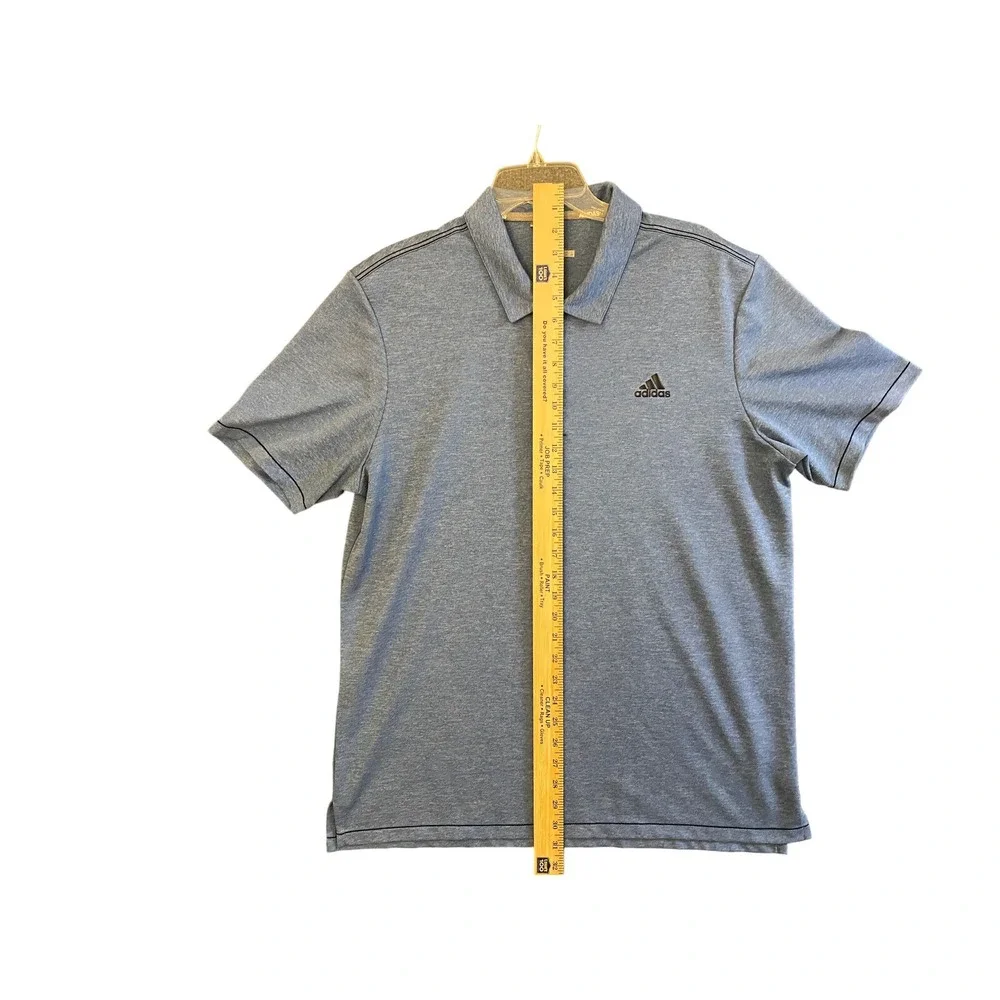 Adidas Golf Polo Shirt Mens Sz  Large Blue Casual Short Sleeve Athletic Gym Logo - Picture 5 of 6